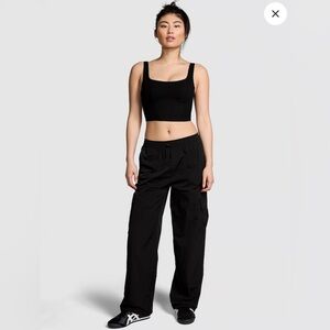 PINK Victoria’s Secret Parachute Cargo Pants Black Women’s XS